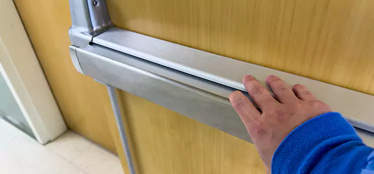 Installing a Push Bar on a Door Linton Hall